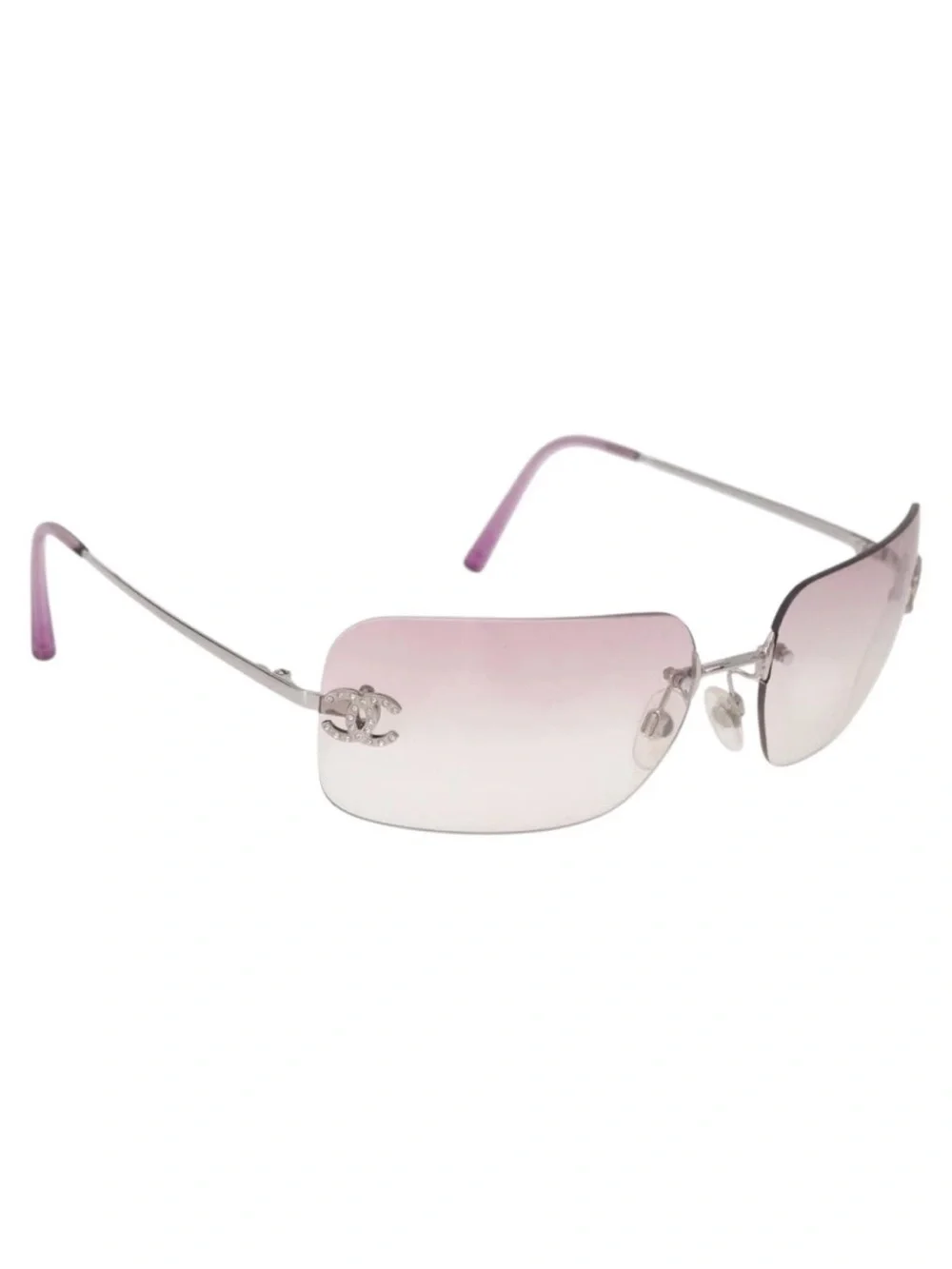 Chanel Lilac Gradient Rimless Sunglasses